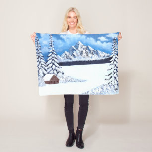 Manta Polar Winter Wonder Scene Fleece Blanket