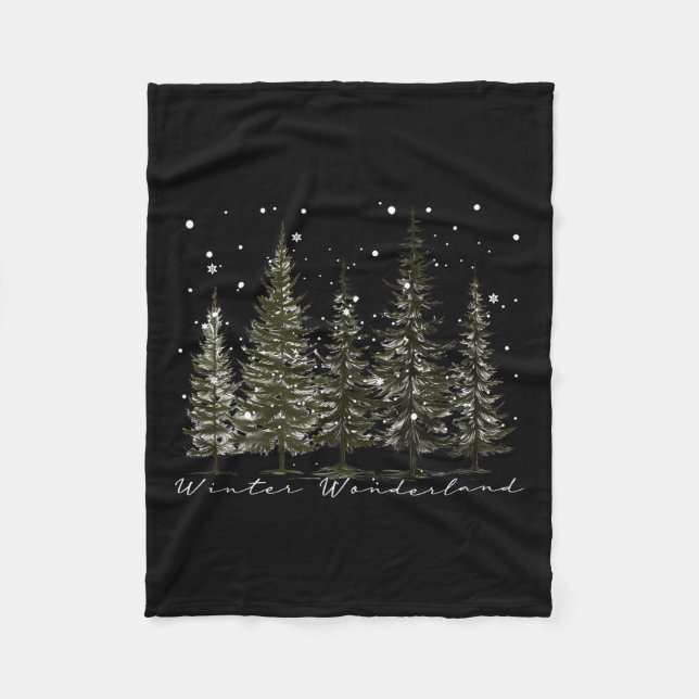 Manta Polar Winter Wonderland Pine Tree Nature Amante del send (Anverso)