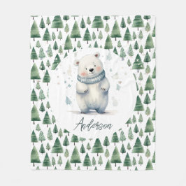 Manta Polar Winter Woodland Teddy Bear Name