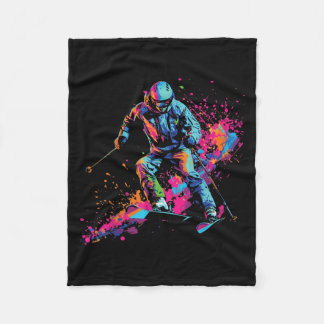 Manta Polar Wintersports Alpine Paint Splash Skier Snow Ski Bo