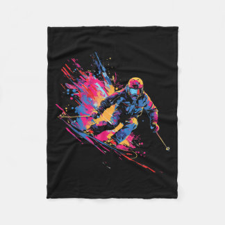 Manta Polar Wintersports Alpine Paint Splash Skier Snow Ski Bo