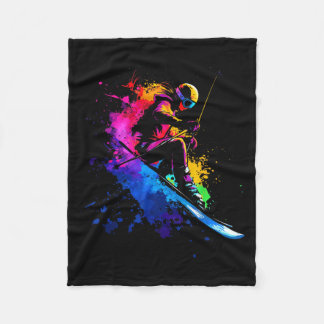 Manta Polar Wintersports Alpine Paint Splash Skier Snow Ski Gi