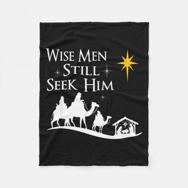 Manta Polar Wise Men Still Seek Him Christian Christmas Jesus  (Anverso)