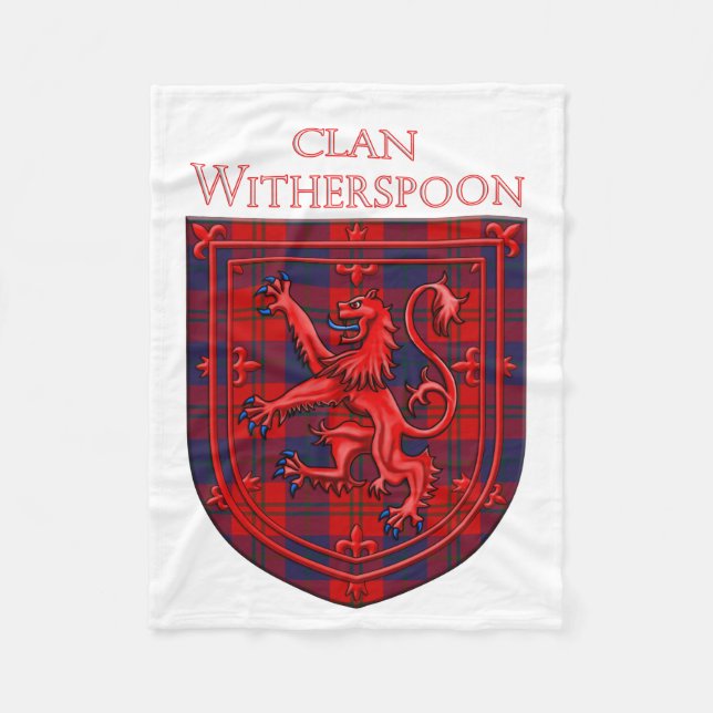 Manta Polar Witherspoon Tartan Scottish Plaid Lion Rampant (Anverso)