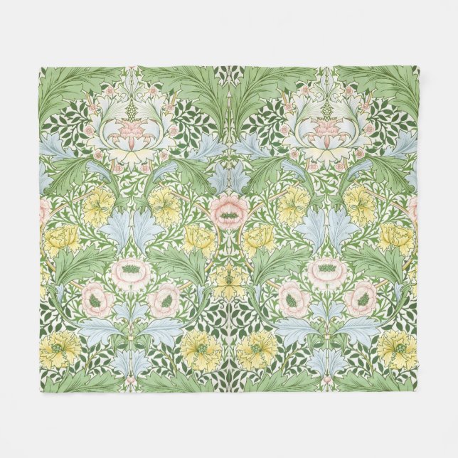 Manta Polar Wm Morris Myrtle Floral Arte Nuevo Brillante (Frente (Horizontal))
