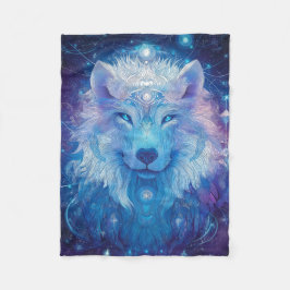 Manta Polar Wolf Blau Magie Sternenhimmel Zauber