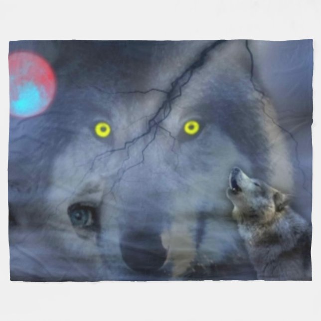 MANTA POLAR WOLF NOCTURNO (Frente (Horizontal))