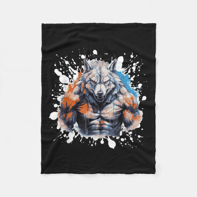 Manta Polar Wolf Workout Gym Fighter Bodybuilder  (Anverso)