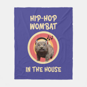 Manta Polar Wombat divertido de Hip-hop en la casa