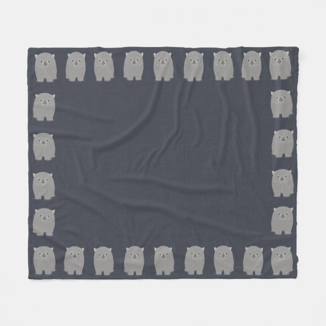 Manta Polar Wombat Fleece Blanket (Frente (Horizontal))