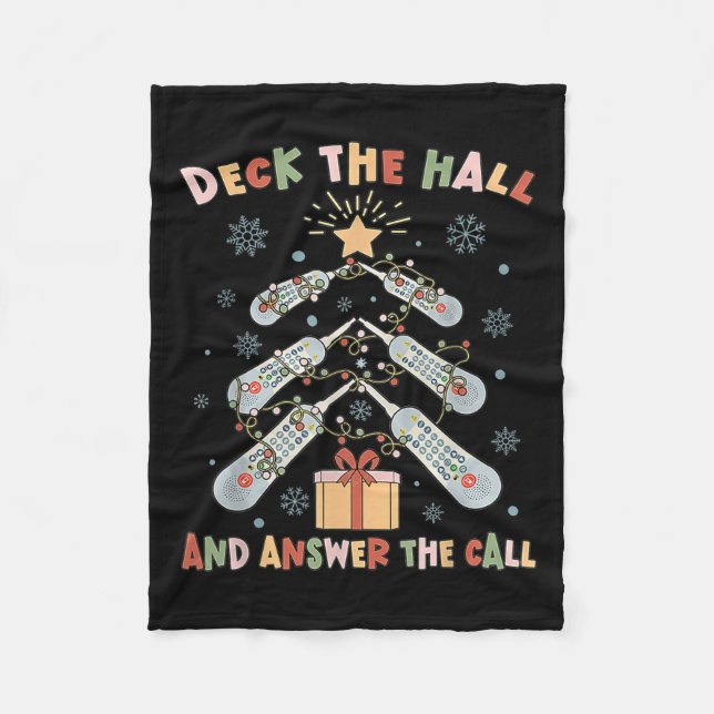 Manta Polar Women Christmas Icu Nurse Call Light Telemetry Hea (Anverso)