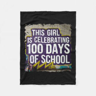 Manta Polar Womens 100 Day Funny Set Para Chicas 100 Días O