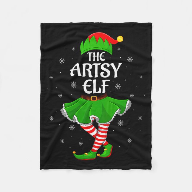 Manta Polar Womens Artsy Elf Christmas Family Girls Women Elf  (Anverso)
