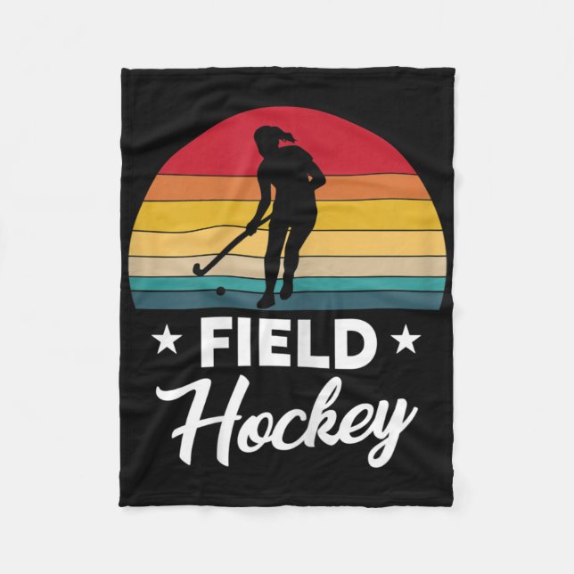 Manta Polar Womens Awesome Field Hockey Player Silhouette Outf (Anverso)