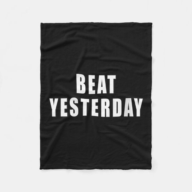 Manta Polar Womens Beat Yesterday Motivational Quotes V-neck  (Anverso)