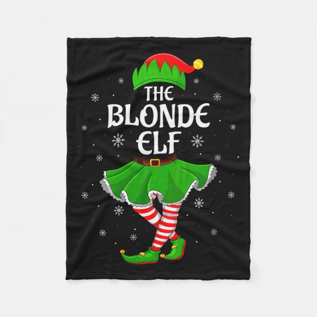 Manta Polar Womens Blonde Elf Christmas Family Girls Women Elf (Anverso)