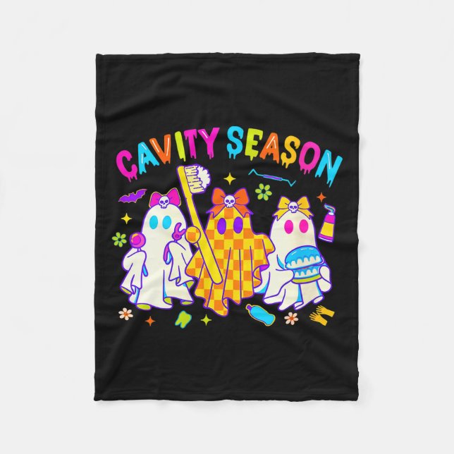 Manta Polar Womens Cavity Season Funny Halloween Ghost Cute So (Anverso)