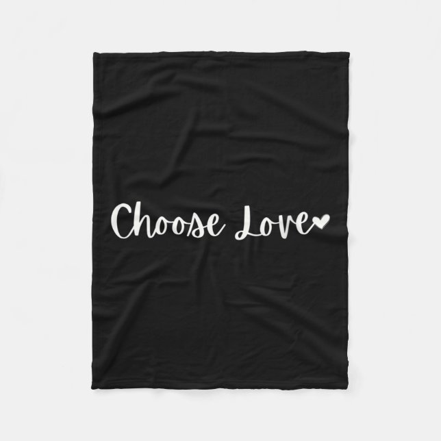 Manta Polar Womens Choose Love Motivational Mantra V-neck  (Anverso)