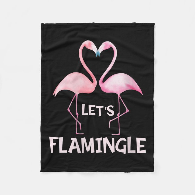 Manta Polar Womens Cute Let's Flamingle Nk Flamingo Summer Lov (Anverso)