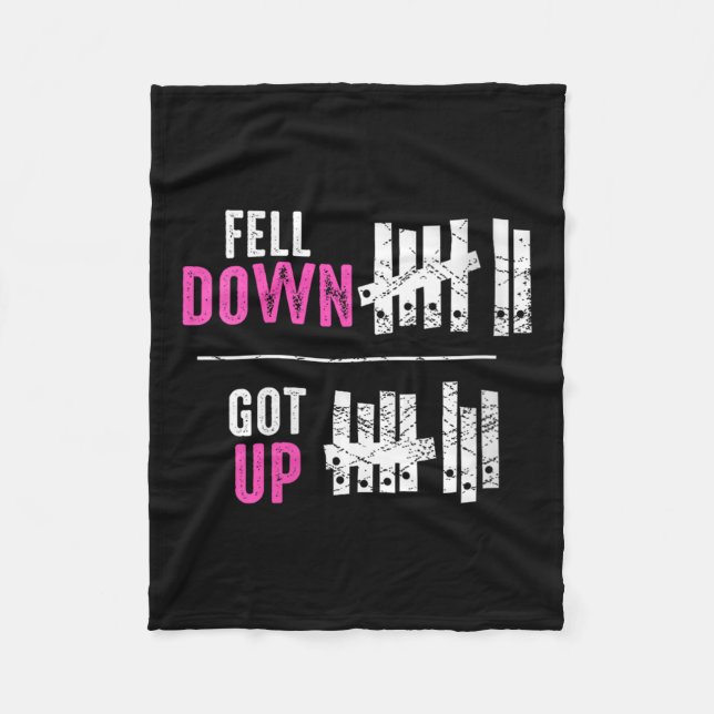 Manta Polar Womens Fell Down Got Up Motivational Funny Sitive  (Anverso)