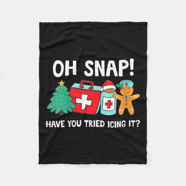 Manta Polar Womens Funny Christmas Nurse Have You Tried Icing  (Anverso)