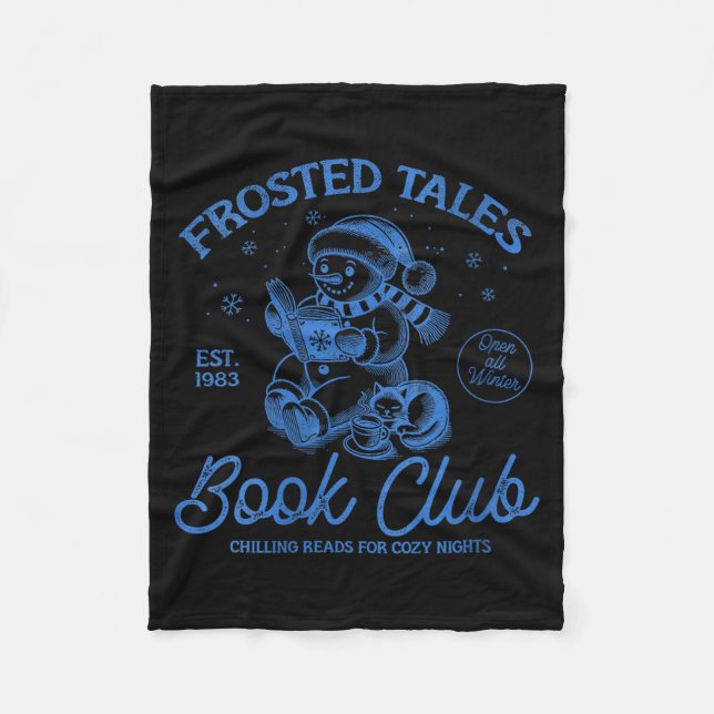 Manta Polar Womens Funny Christmas Snowman Frosted Tales Book  (Anverso)