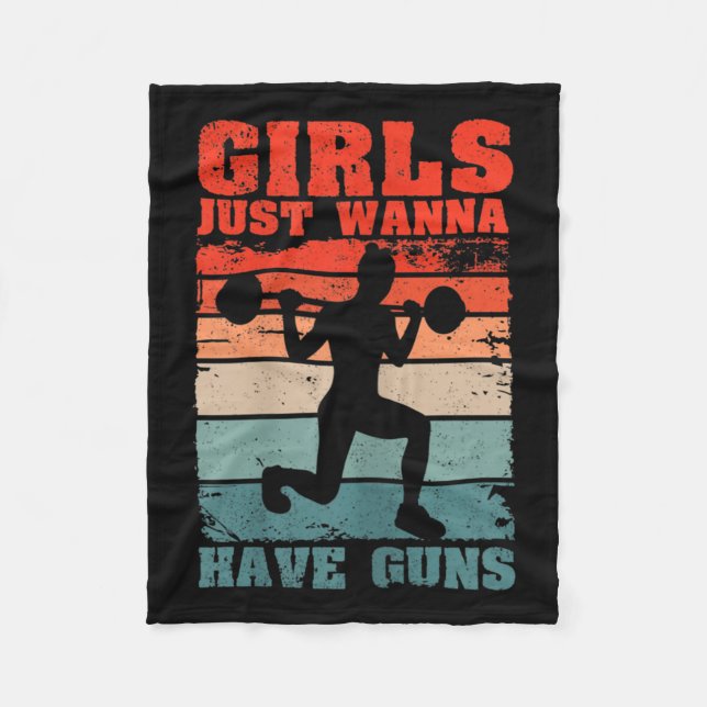 Manta Polar Womens Girls Just W Have Guns Funny Workout Girl G (Anverso)