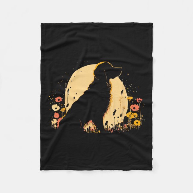 Manta Polar Women's Golden Retriever Lover Dog Owner Wildflowe (Anverso)