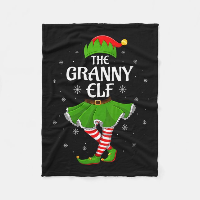 Manta Polar Womens Granny Elf Christmas Family Girls Women Elf (Anverso)