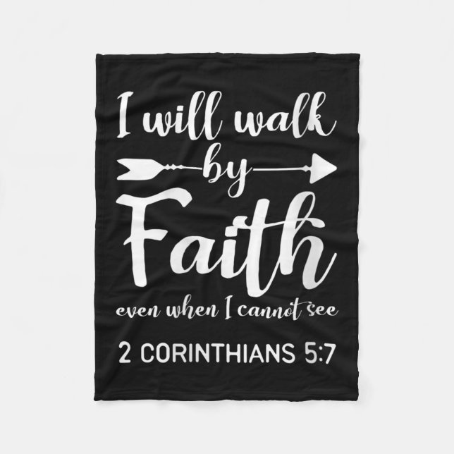 Manta Polar Womens I Will Walk By Faith When I Cannot See Chri (Anverso)