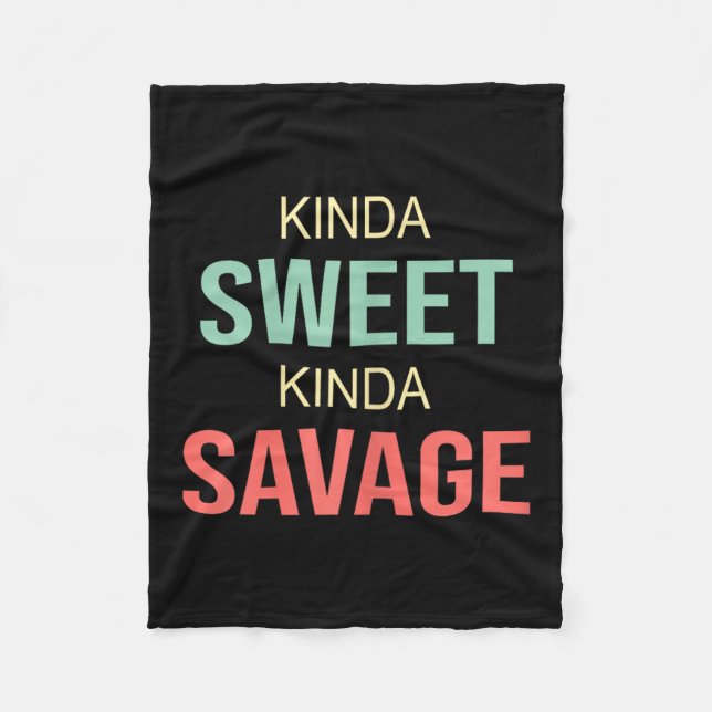 Manta Polar Womens Kinda Sweet Kinda Savage - Motivational Slo (Anverso)