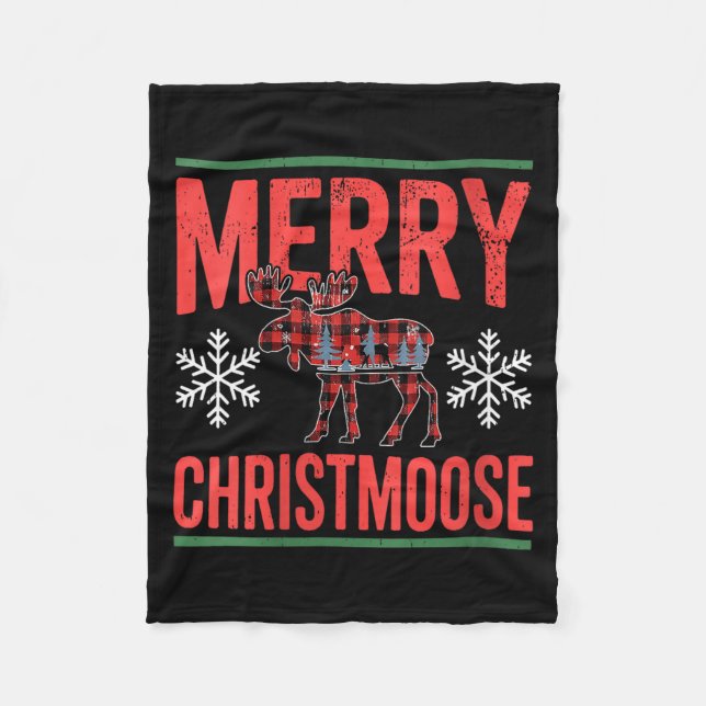Manta Polar Womens Merry Christmoose Holiday Moose Ugly Sweate (Anverso)