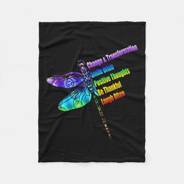 Manta Polar Womens Motivational Insration Gift Dragonfly  (Anverso)
