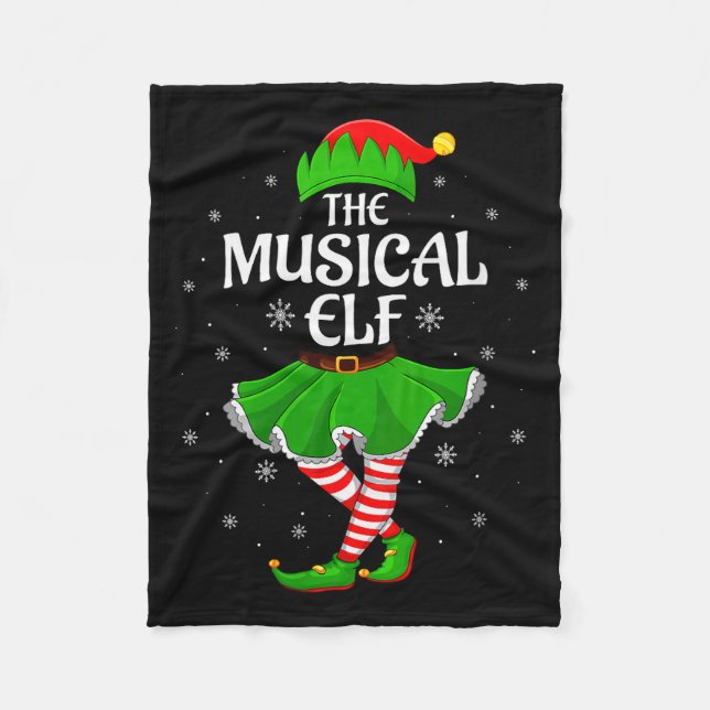 Manta Polar Womens Musical Elf Christmas Family Girls Women El (Anverso)