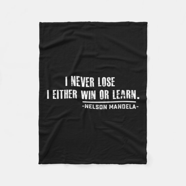 Manta Polar Womens Nelson Mandela's Motivational Quote V-neck  (Anverso)