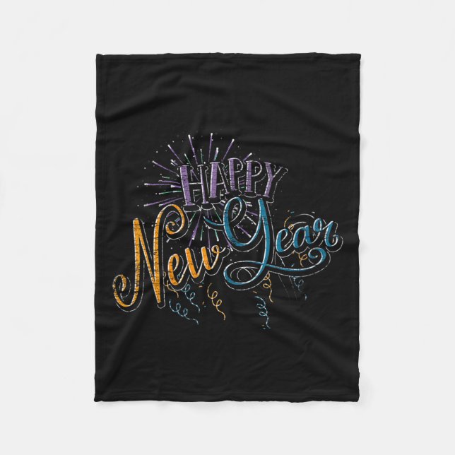 Manta Polar Womens New Years Eve Celebration Confetti Firework (Anverso)