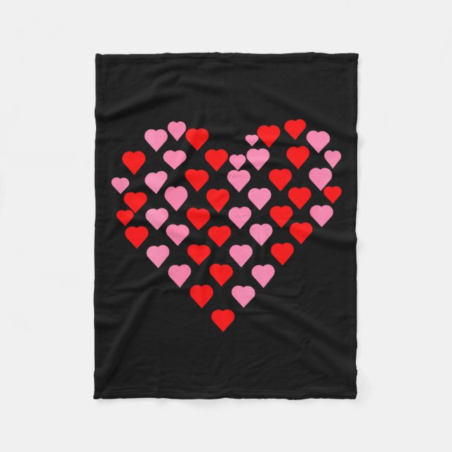 Manta Polar Women's Nk And Red Hearts Lovers Funny Valentine’s (Anverso)