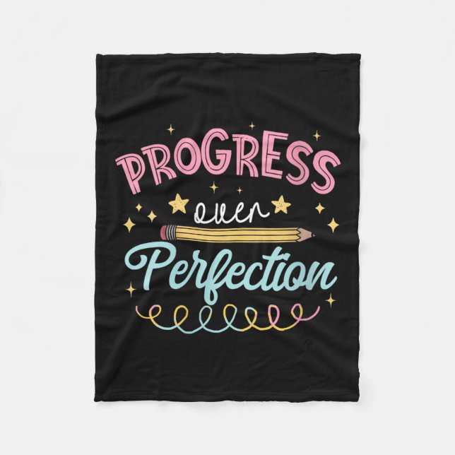 Manta Polar Womens Progress Over Perfection Motivational Teach (Anverso)