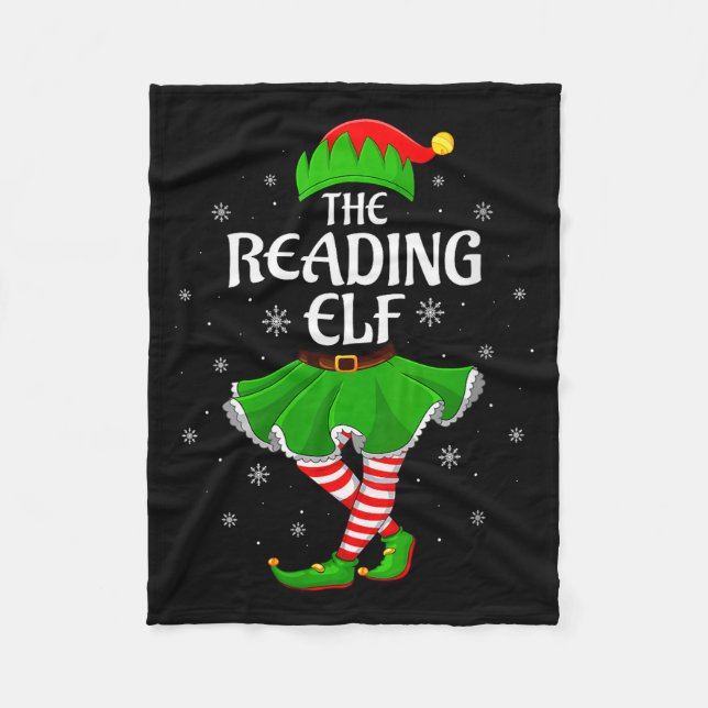 Manta Polar Womens Reading Elf Christmas Family Girls Women El (Anverso)