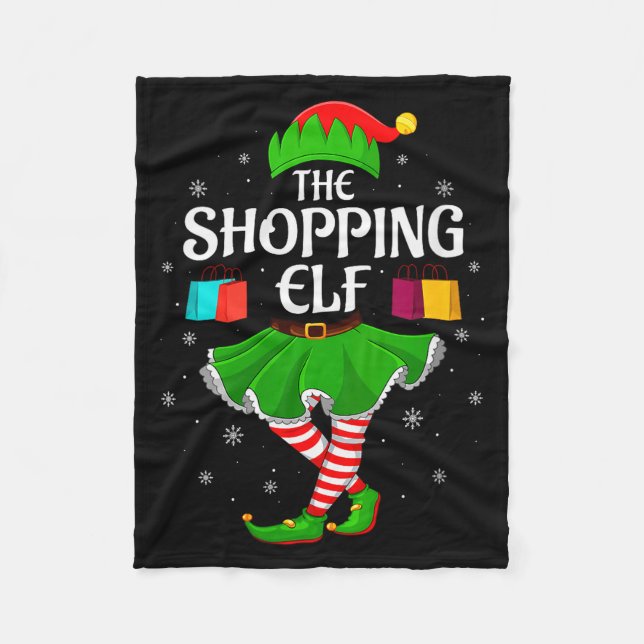 Manta Polar Womens Shopng Elf Christmas Family Girls Women Elf (Anverso)