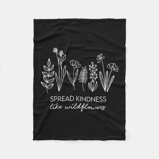Manta Polar Womens Spread Kindness Like Wildflowers Insrationa (Anverso)