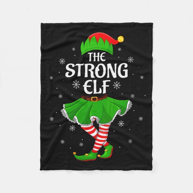 Manta Polar Womens Strong Elf Christmas Family Girls Women Elf (Anverso)