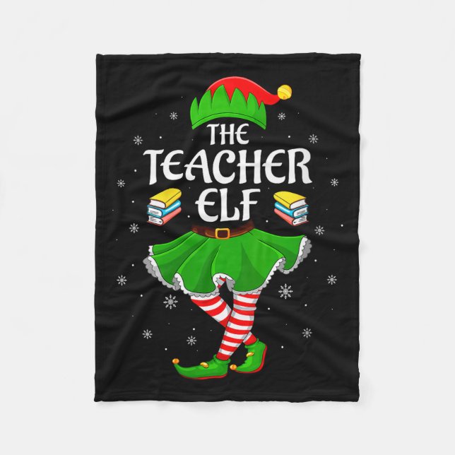 Manta Polar Womens Teacher Elf Christmas Family Girls Women El (Anverso)