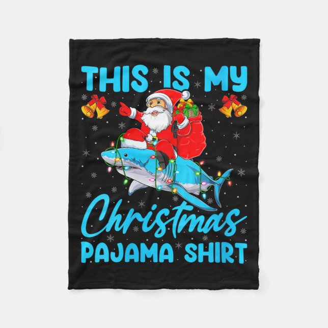 Manta Polar Womens This Is My Christmas Pajamas Funny Santa Ri (Anverso)