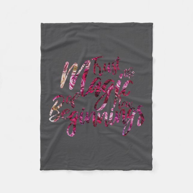 Manta Polar Womens Trust The Magic Of New Beginnings Motivatio (Anverso)