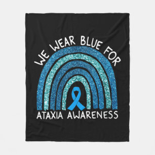 Manta Polar Womens We Wear Blue For Ataxia Awareness Rainbow G