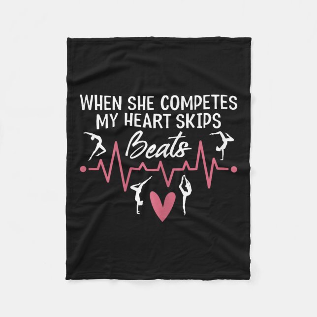 Manta Polar Womens When She Competes My Heart Skips Beats Prou (Anverso)