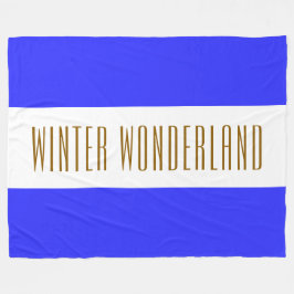 Manta Polar WONDERLAND Royal Blue White Stripes