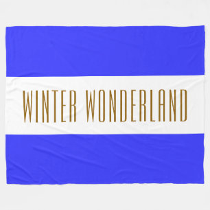 Manta Polar WONDERLAND Royal Blue White Stripes