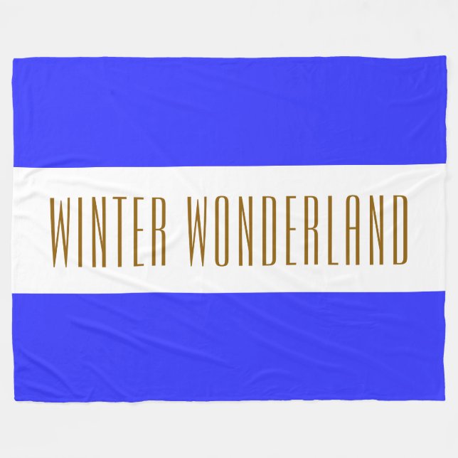 Manta Polar WONDERLAND Royal Blue White Stripes (Frente (Horizontal))